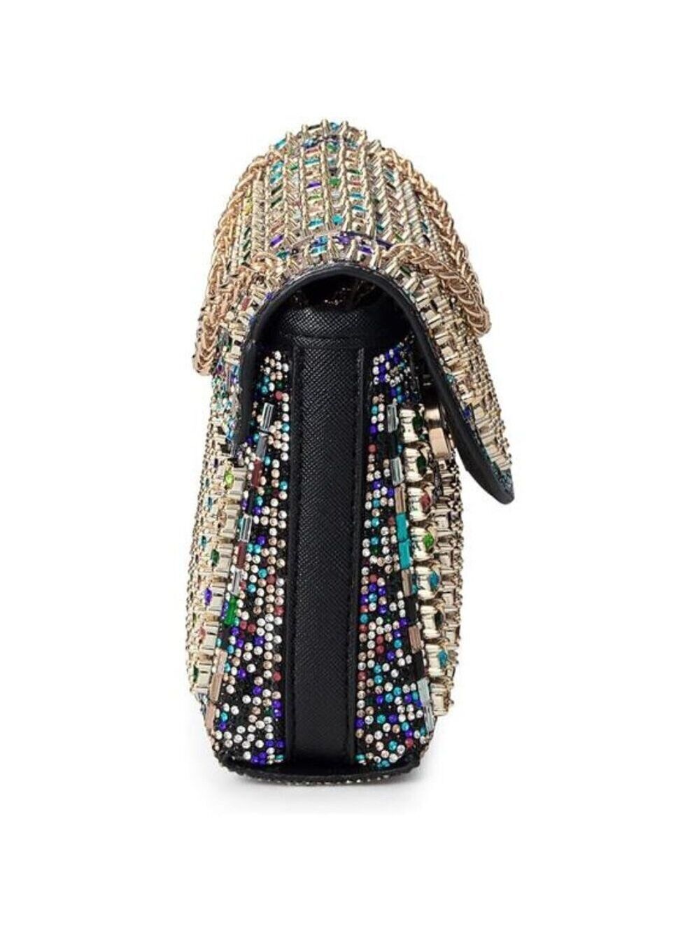 Sparkly Rhinestones Clutch Purses Crossbody Bag with Chain for Wedding Party - Picture 7 of 12